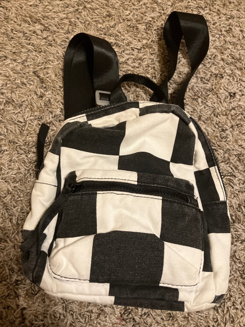 Checkered Mini Backback